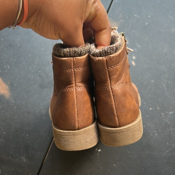 Brown Lace-Up Ankle Boots - Picture 4 of 5